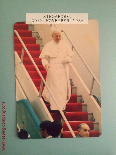 John Paul II, Singapore 1986. (C) Keeping-Company.com